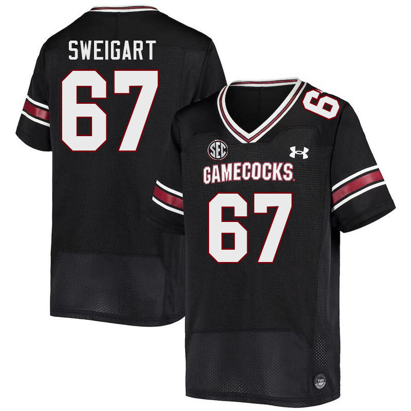 Men #67 Chase Sweigart South Carolina Gamecocks 2023 College Football Jerseys Stitched-Black